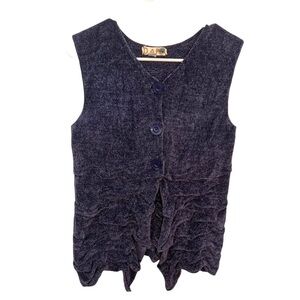 D.A.R. Sleeveless Chenille Sweater Purple Blue